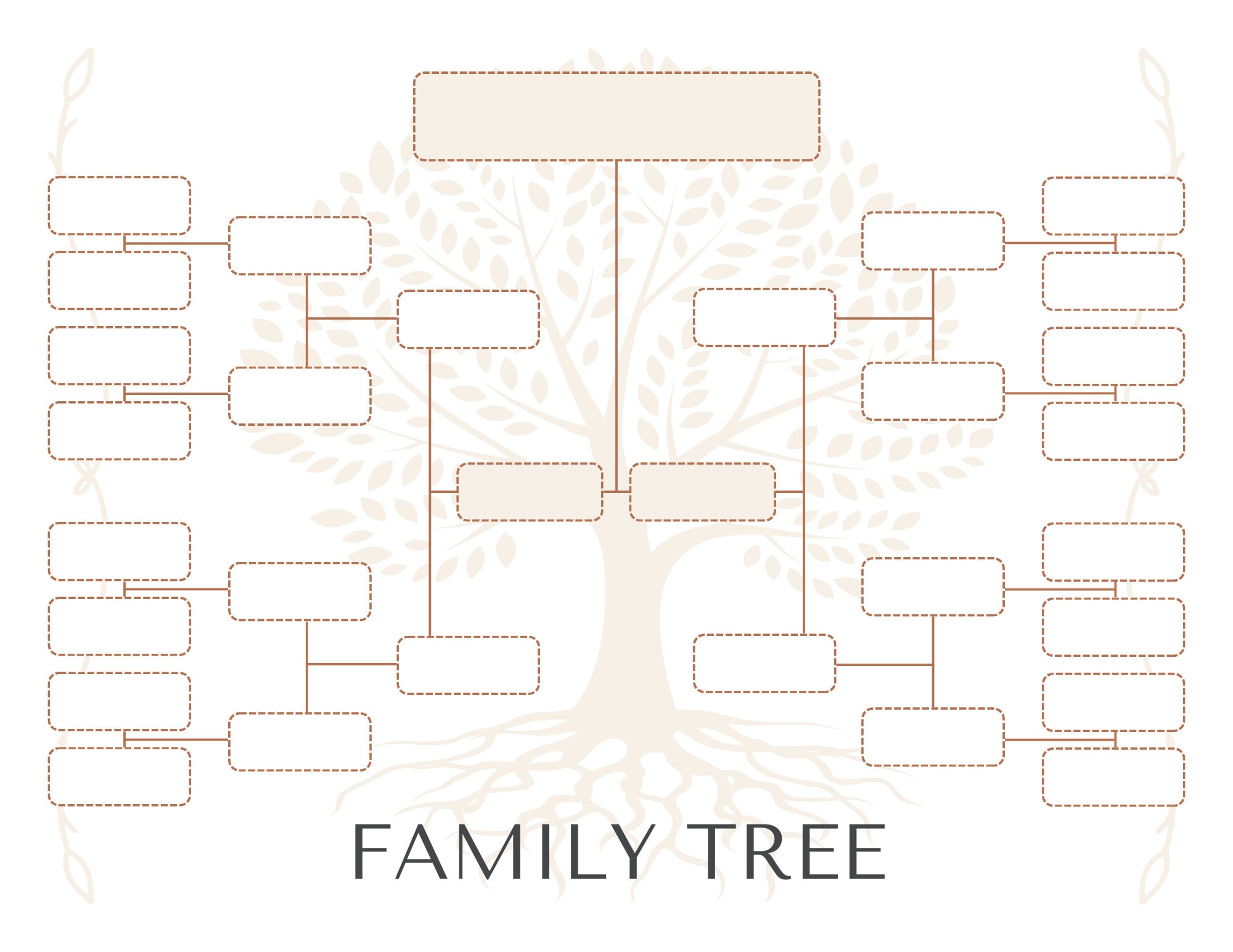 Family Tree Template Etsy Family Tree Template Etsy