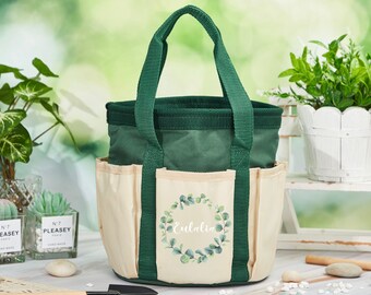 Sac de jardin étanche personnalisé Sac fourre-tout de jardin en toile Sac de jardin en toile Sac à outils de jardinage Organiseur d'outils de jardin Cadeaux de jardinage pour maman