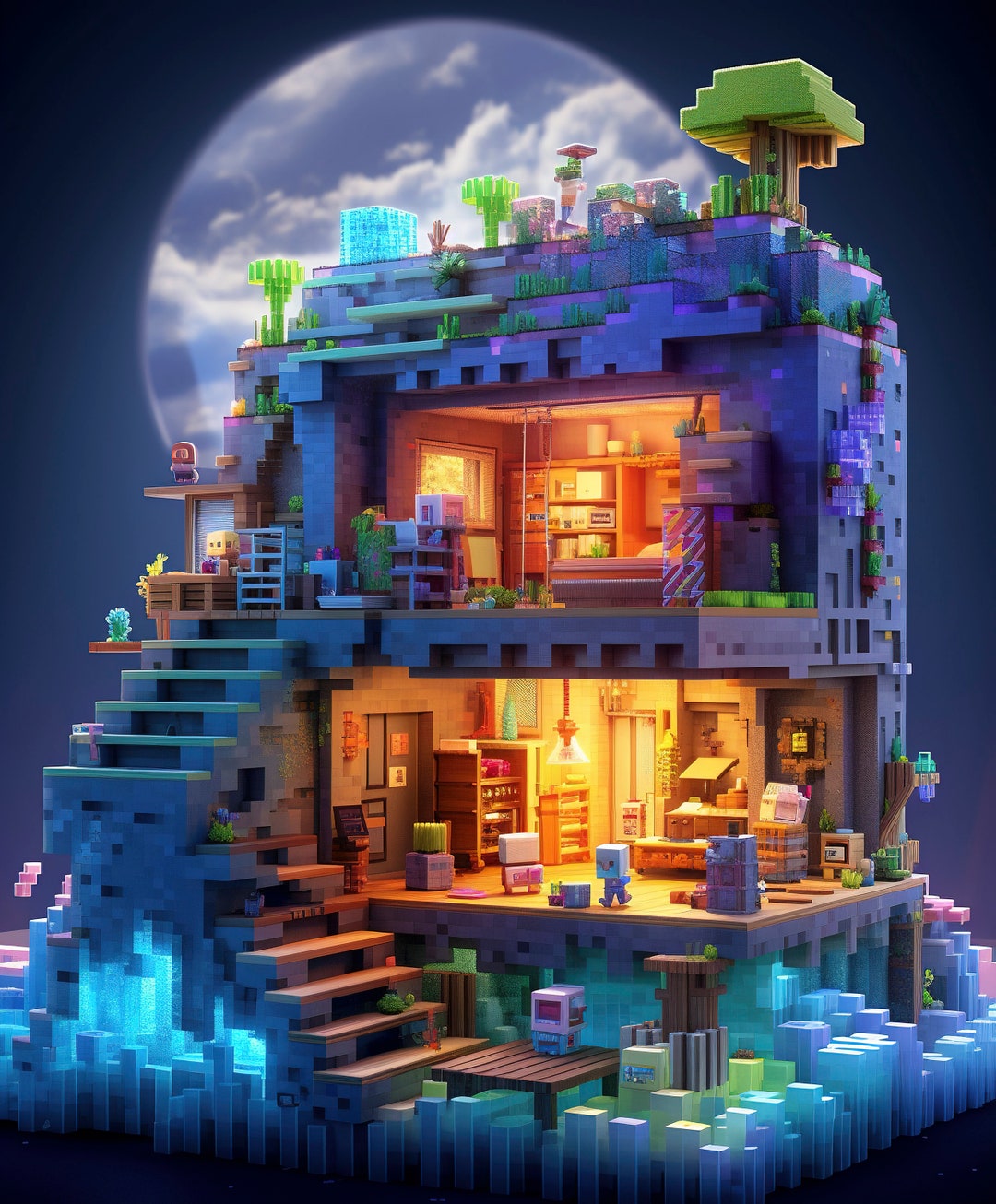 minecrafter-ai-pixel-art-birthday-gift-background-4k-digital-etsy