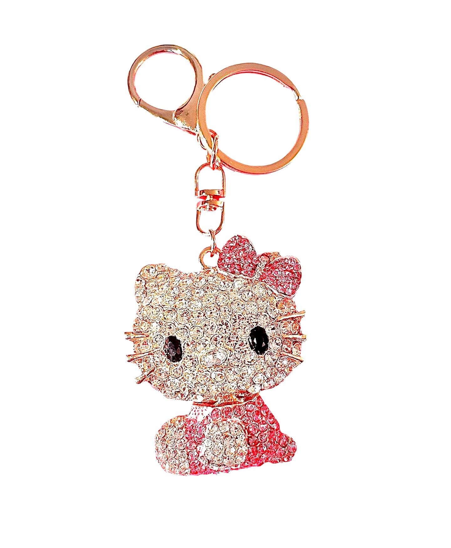 3-D Adorable Sanrio This **hello Kitty Rhinestone Keychain