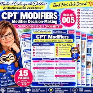 Studiegids voor CPT-modifiers | Voorbereiding op het CPC- en CCS-P-examen | Modifier 25, 57, 59, 24 en meer!