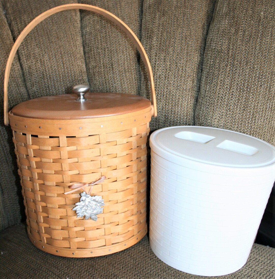 Longaberger Ice Bucket Basket Set Etsy