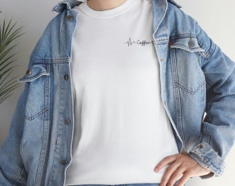 Coffee Heartbeat Shirt / Camiseta / Café / Heartbeat / Divertido / Cafeína / Unisex / Reino Unido