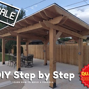 24x12 Lean-To Pergola or Pavilion Plans to Build Your Own Spacious Escape (PDF Download)