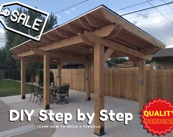 24x12 Lean-To Pergola or Pavilion Plans to Build Your Own Spacious Escape (PDF Download)