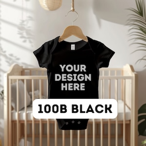 Bella Canvas 100B Black Baby Bodysuit Mockup Bundle, Baby Mockups Black, Neutral Baby Mockup, Your design Here, Digital Download, png jpg
