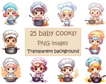 Baby clipart PNG kawaii babies clip art baby art print baby stickers 25 PNG files