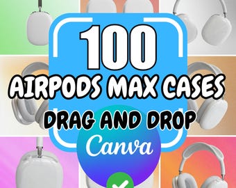 Airpods Max Canva-case-mockups, Apple-hoofdtelefoon-mockups Printify Airpods-sublimatie, Airpods-hoessjabloon, transparante Canva-airpod, png PNGEgg