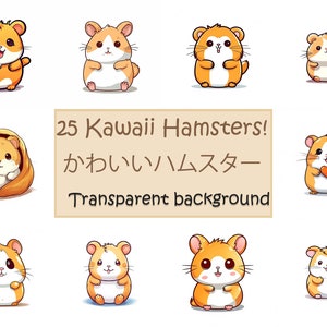 Cute Hamster clipart Kawaii hamster drawings commercial use 25 PNG images