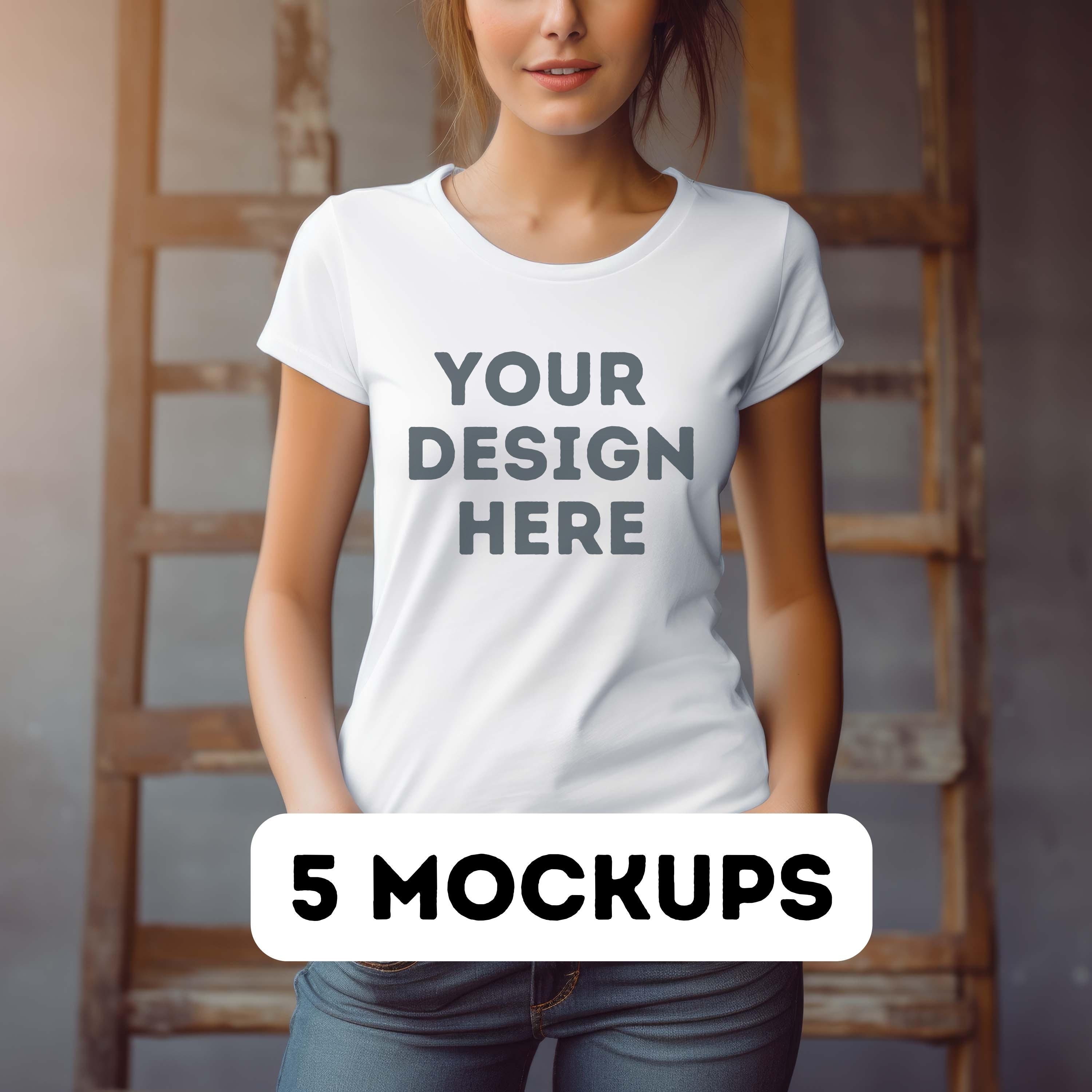 White Tshirt Mockup Fire Flaming Style Shirt Mockup V2 -  Portugal