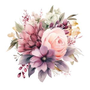 Bruiloft bloemen clipart, 50 hoge kwaliteit jpg's, bloemboeket, bruidsboeket, bloem clipart, scrapbooking, bruiloften, bruiloft