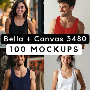 Bella + Canvas Unisex Tank Top Cotton Sleeveless Unisex Jersey Tank - XS S  M L XL 2XL - Tank Top Undershirt Gym Workout Tops Gift for Men Women 