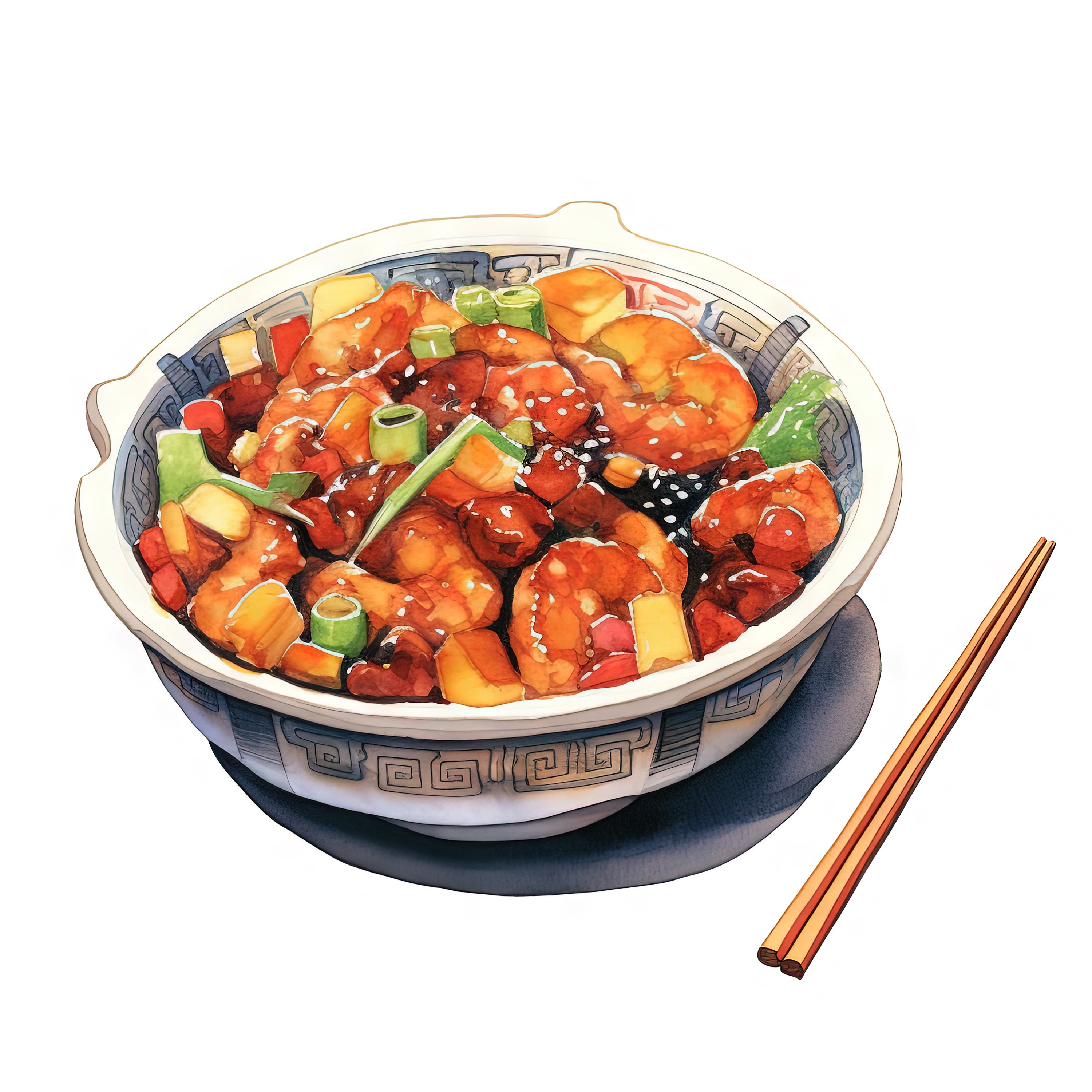 Chinese Food Clipart Noodle Chinese Dish Clipart China Food - Etsy