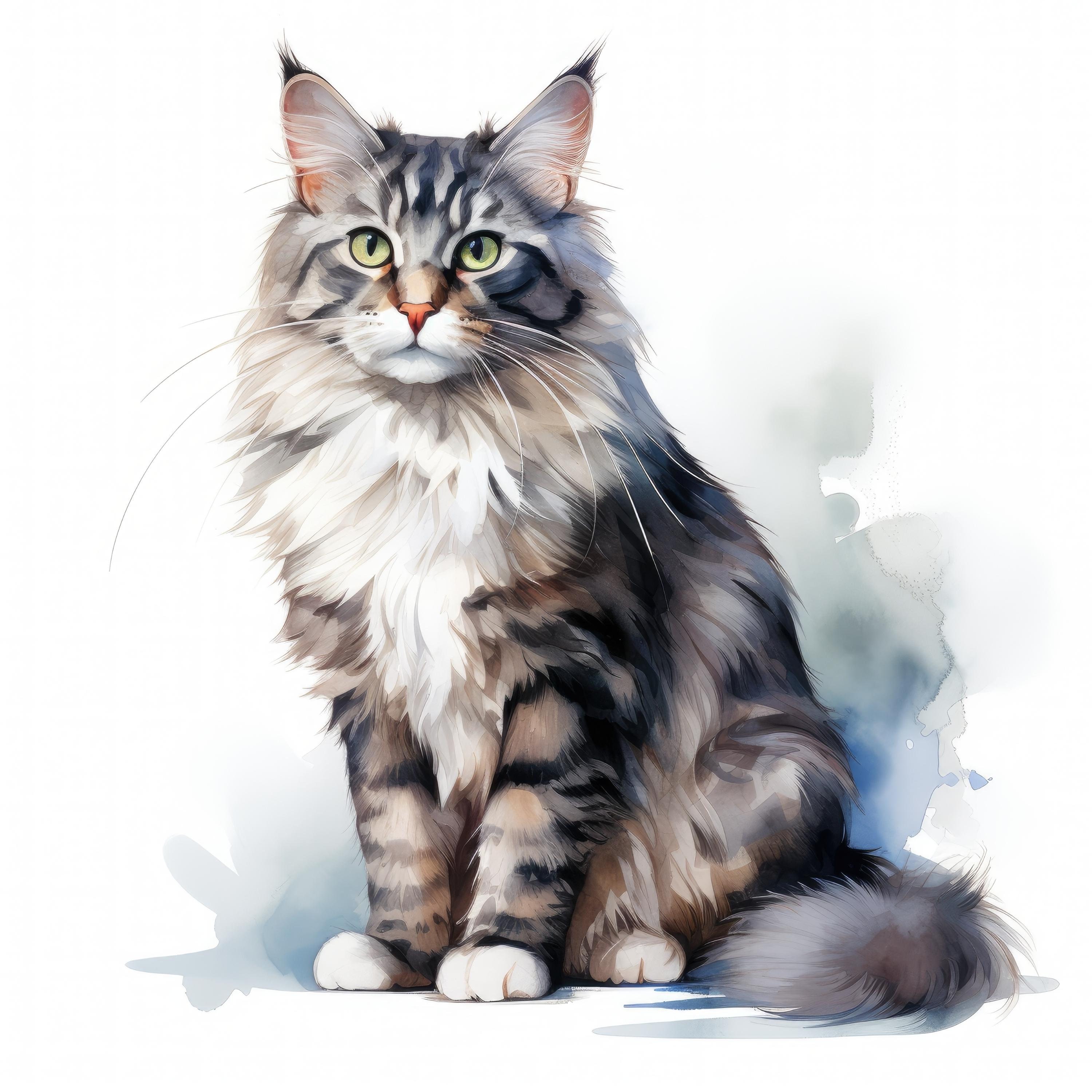 Maine Coon Art Maine Coon Png Maine Coon Clipart Maine - Etsy