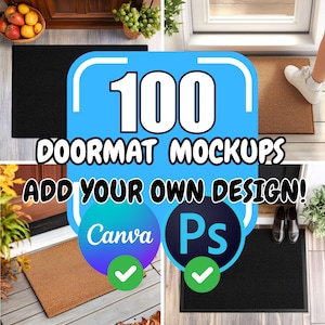 Doormat mockup bundle, Customizable Door Mat Mock up, front door Mock up, floor mat mockup, Welcome Mat Coir Doormat Mock up mat pictures
