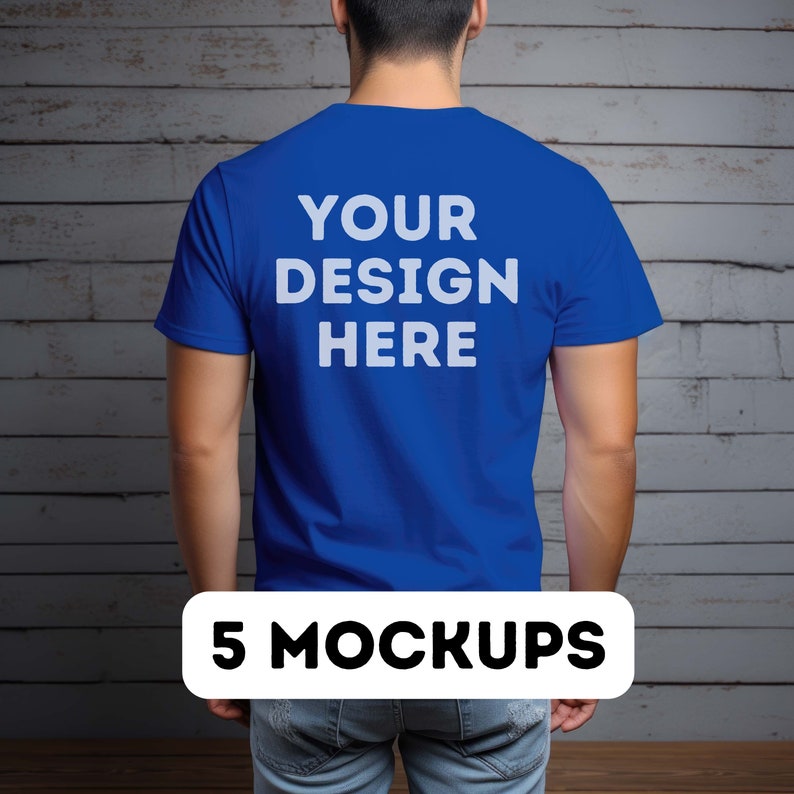 Gildan royal blue mockups gildan 2000 shirt male mocks your etsy