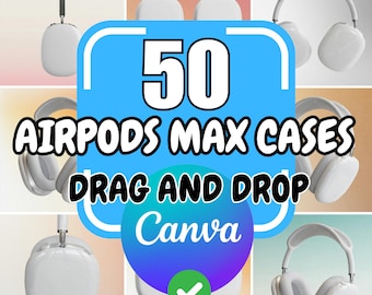 Airpods Max Canva-case-mockups, Printify Airpods-sublimatie, Apple Headphone-mockups, Airpods-hoessjabloon, transparante Canva-airpod, png PNGEgg