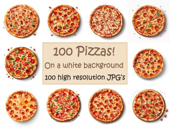 Pizza clip art food  photorealistic watercolor pizza illustration pizza clip art | 100 JPG images
