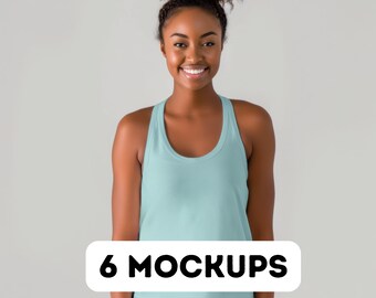 Next Level 1533 Cancun Mockup ,  Tank Top Mock 1533, Your design here, Next level 1533 Cancun mock-up, Summer Tank Top Mock, 6 female models