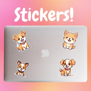 Kawaii Dog Clipart Stickers Dogs Digital Digital Download - Etsy