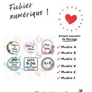 Save the Date à Graver – Fichiers SVG Magnets Mariage | Gravure Laser Bois, Acrylique ou Vinyle