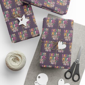 Hockey Wrapping Paper 30 x 36 Matte or Glossy Finish 30 × 72 Hockey Mom Gift Wrap 30 × 180 Holiday Present Decor Special Occasion Gifting