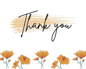 Plantilla de tarjeta de agradecimiento para pequeñas empresas, folleto de agradecimiento imprimible, folleto de agradecimiento empresarial moderno, editable