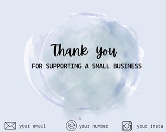 Plantilla de tarjeta de agradecimiento para pequeñas empresas, folleto de agradecimiento imprimible, folleto de agradecimiento empresarial moderno, editable