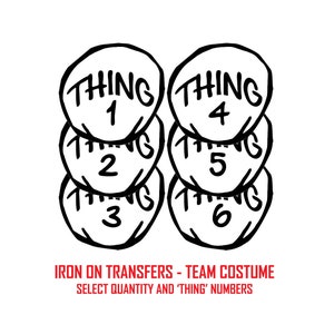 Iron on Transfer Thing 1 2 - Etsy