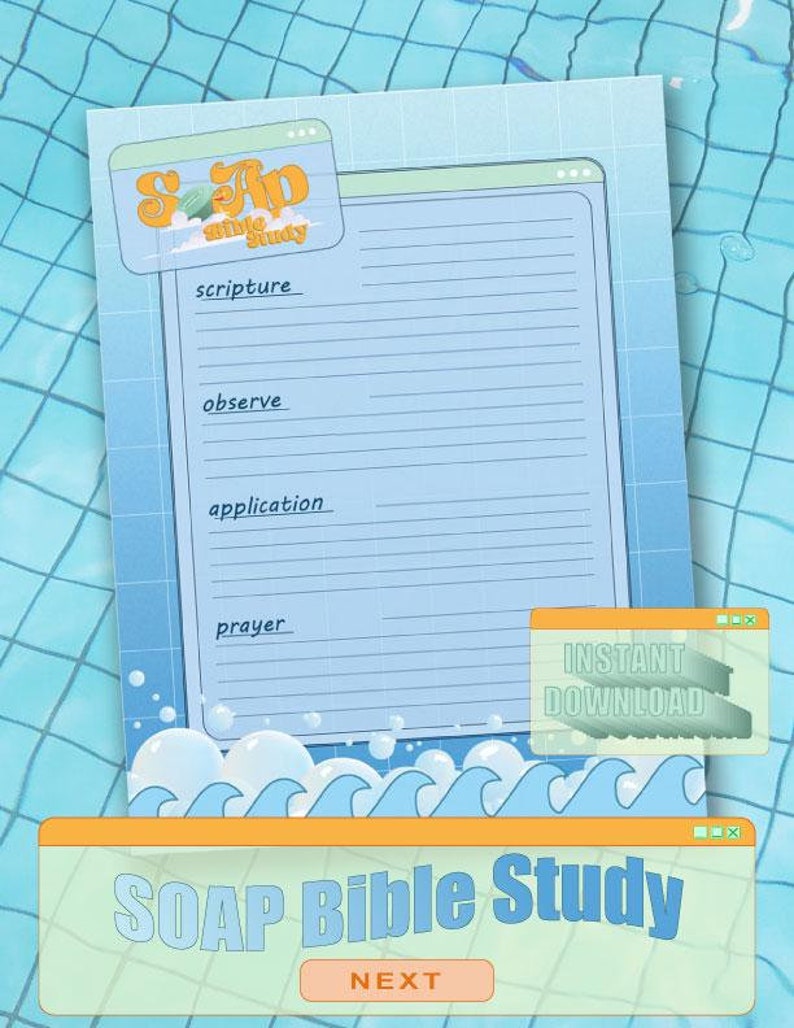 SOAP Bible Study Template Printable, SOAP Method Bible Verse Mapping