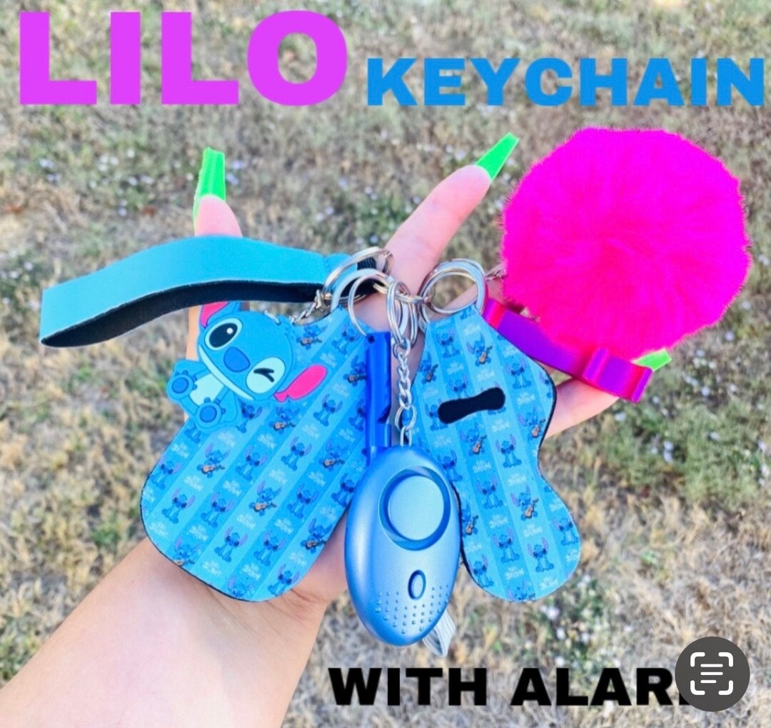 SAFETY KEYCHAIN SET, Blue Character Utility Keychain Protection Keychain, Protection Keychains