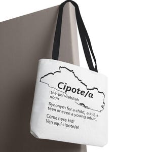Salvadorianische Slang Cipote / A Tasche, süße El Salvador Einkaufstasche, lustige Salvadorianische Tasche, Geschenk für ihn, Geschenk für sie, El Salvador Souvenir