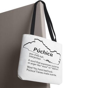 Salvadorianische Slang Puchica Tragetasche, süße El Salvador Einkaufstasche, lustige Salvadorianische Tasche, Geschenk für ihn, Geschenk für sie, El Salvador Souvenir