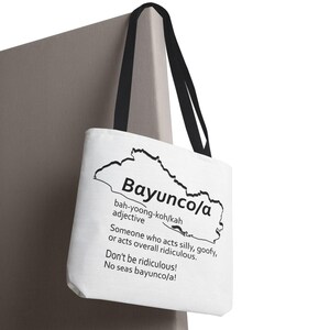Salvadorianische Slang Bayunco / a Tragetasche, süße El Salvador Einkaufstasche, lustige Salvadorianische Tasche, Geschenk für ihn, Geschenk für sie, El Salvador Souvenir