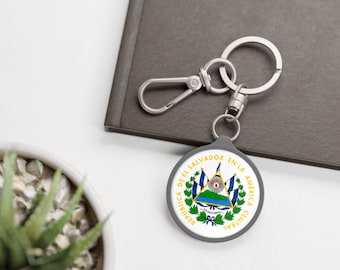 El Salvador Wappen Schlüsselanhänger, süßer El Salvador Schlüsselanhänger, El Salvador Schlüsselanhänger, Geschenk für Ihn, Geschenk für Sie, El Salvador Souvenir