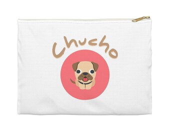 Salvadoran Slang “Chucho” Pouch, Wrinkle Resistant White Polyester Bag in Small or Large