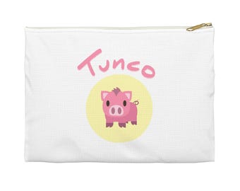 Salvadoran Slang “Tunco” Pouch, Wrinkle Resistant White Polyester Bag in Small or Large