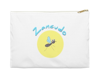 Salvadoran Slang “Zancudo” Pouch, Wrinkle Resistant White Polyester Bag in Small or Large