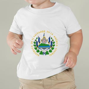 Salvadoran Coat of Arms T-Shirt, Cute El Salvador T-Shirt, Salvadorian Baby T Shirt, Gift for Boy, Gift for Girl, El Salvador Souvenir Shirt