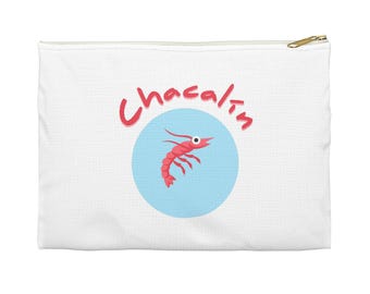 Salvadoran Slang “Chacalín” Pouch, Wrinkle Resistant White Polyester Bag in Small or Large