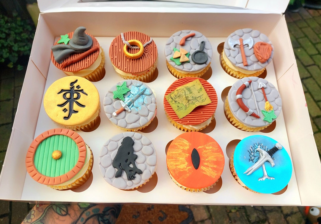 6 Lord of the Rings Inspired Cupcake Toppers, 12 to Choose From, Edible