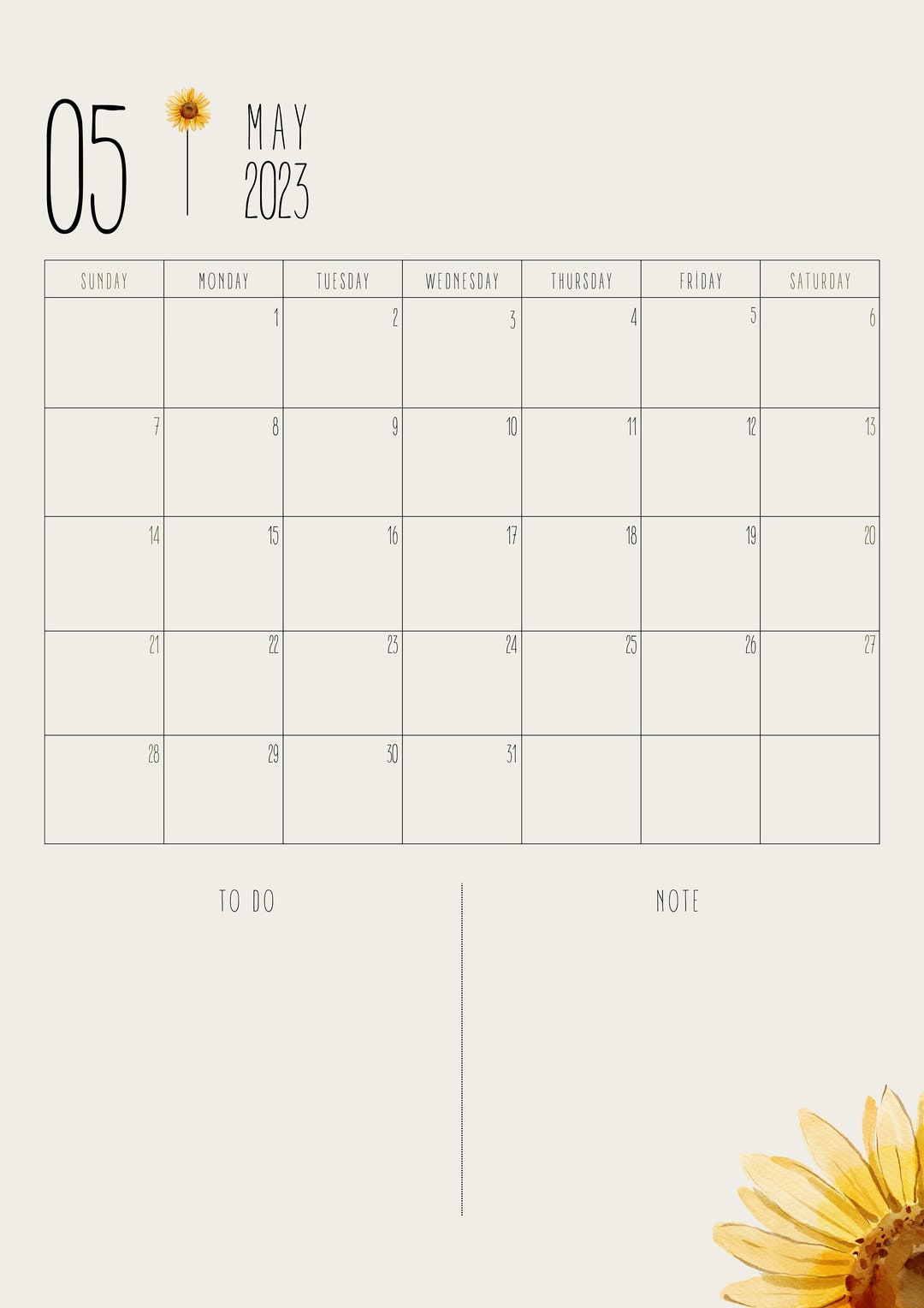 May 2025 Printable Calendar With Notes Template May 2025 Printable Calendar With Notes Template