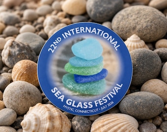 Pegatina del Festival Internacional de Vidrio Marino 2026 (Monterey)