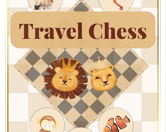 Jogo de xadrez de viagem para crianças