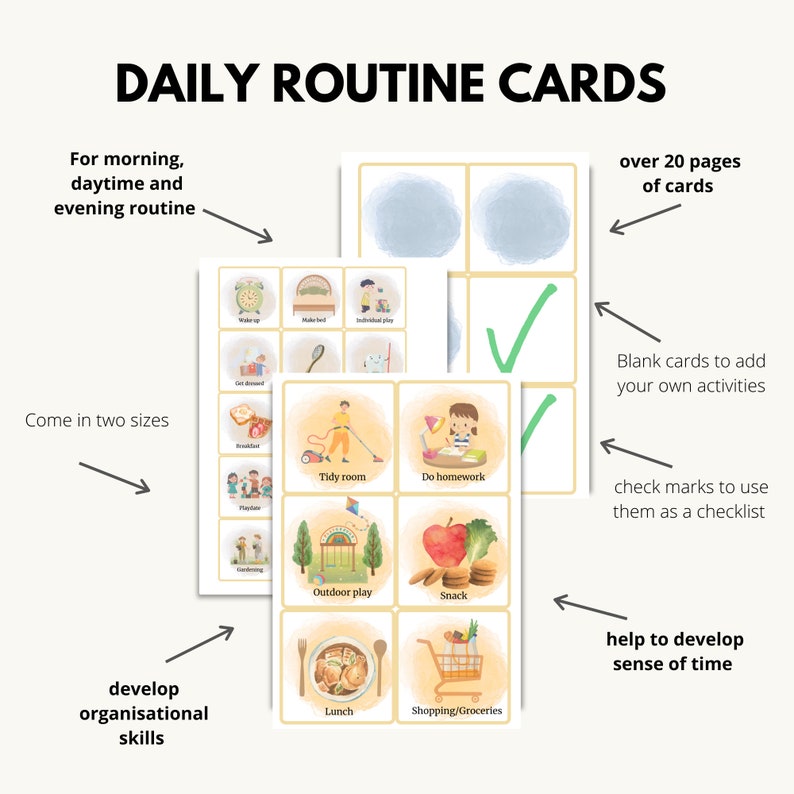 Daily Routine Cards - Etsy