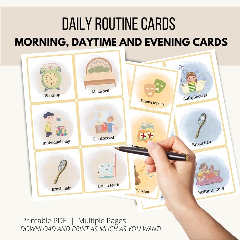 Making Daily Routines Craft Daily Routine Cards - Etsy