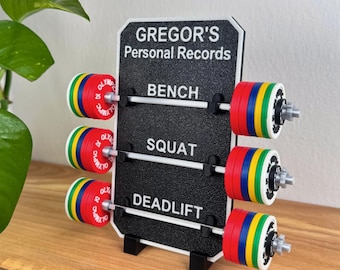 PR Tracking Board - scale 1:20 - customizable - personal record - best perfomance display - olympic weightlifting - powerlifiting