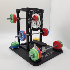 PR Tracker Best Performance Display personal Record mini Squat Rack personalized Gift olympic Weightlifting fitness Motivation Etsy