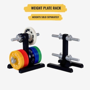 mini weight plate rack for PR Tracker Best performance display / personal record / including weight plates