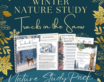Naturstudie für zu Hause: Spuren im Schnee Winter Einheitsstudie für Schulkinder
